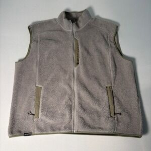 Kings Camo Fleece Vest Mens 3XL Gray Sherpa Full Zip Hunting Outdoor Layering
